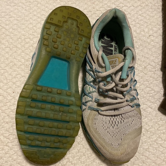 Nike Women's Air Max 2015 Pr Pltnm/Blk/Grn Glw/Lght Aq Running Shoes - Picture 7 of 9